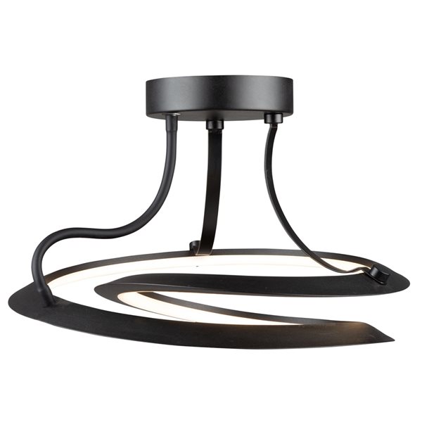 Artcraft-Lighting Ara Black 24 W LED Semi-Flush Mount