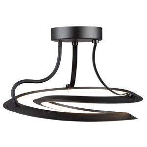 Artcraft-Lighting Ara Black 24 W LED Semi-Flush Mount