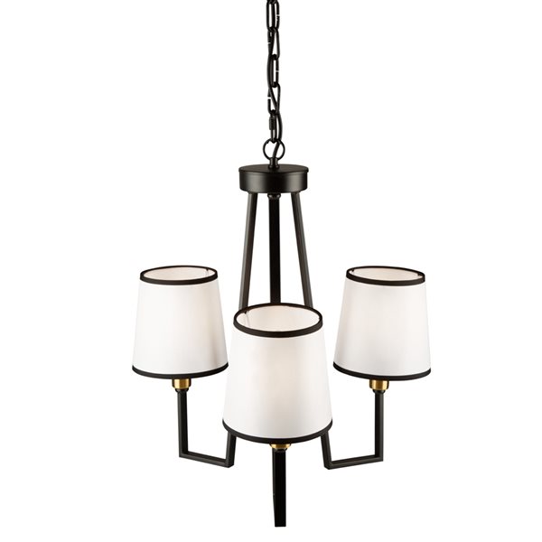 Artcraft Lighting Coco 3-light Gold and Black Traditional Chandelier