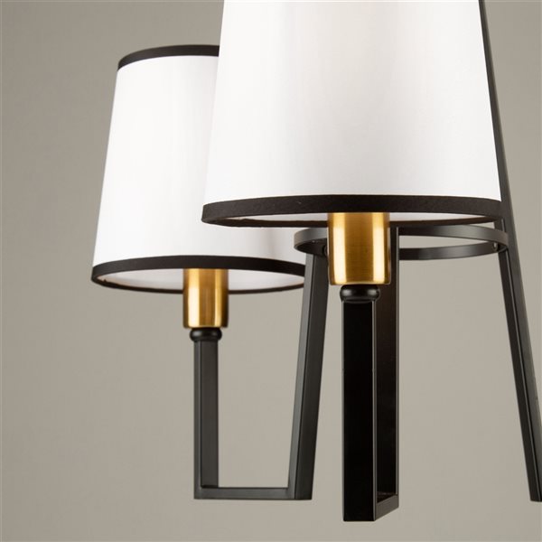 Artcraft Lighting Coco 3-light Gold and Black Traditional Chandelier