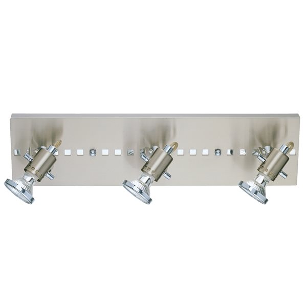 Eglo Fizz 3-Light 18.13-in Matte Nickel/Chrome Dimmable Standard Fixed Track Light Kit