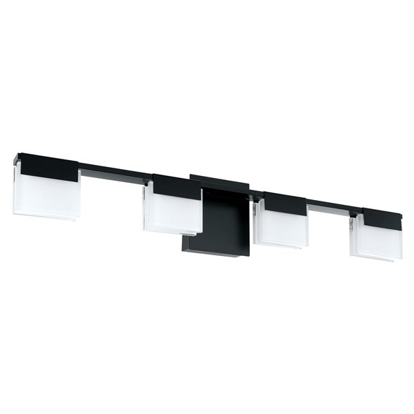 Eglo Vente 4-Light 29.88-in LED Black Modern/Contemporary Vanity Light