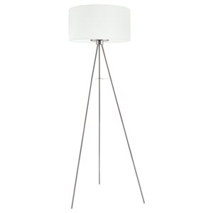 Eglo Fondachelli 63.88-in Matte Nickel Shaded Floor Lamp