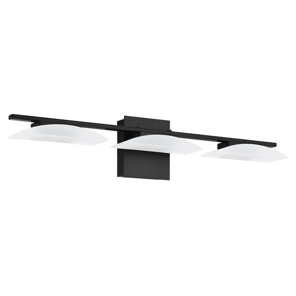 Eglo Metrass 3 3-Light 27.5-in LED Black Modern/Contemporary Vanity Light