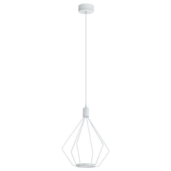 Luminaire suspendu moyen moderne et contemporain Cados par Eglo avec 1 lumière à DEL intégrée, blanc