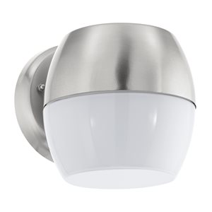 Eglo Oncala 6.25-in H Stainless Steel Hardwired LED Outdoor Wall Light