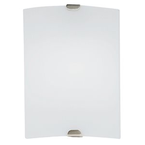 Eglo Fondo 4.38-in W 1-Light Matte Nickel Modern/Contemporary Wall Sconce