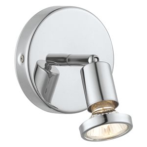 Eglo Buzz 4.5-in W 1-Light Chrome Modern/Contemporary Wall Sconce