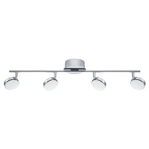 Luminaire sur rail fixe avec 4 lumières à DEL intégrée Salto par Eglo de 29,88 po à intensité variable, chrome