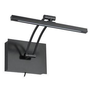 Eglo Doreen 2 Matte Black 12.13-in LED Hardwired or Plug-In Picture Light