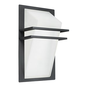 Eglo Park 13.75-in H Anthracite Hardwired Outdoor Wall Light