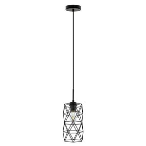 Petit luminaire suspendu moderne et contemporain Estevau 2 par Eglo avec 1 lumière à DEL, noir mat