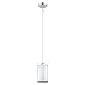 Petit luminaire suspendu moderne et contemporain Loncino 1 par Eglo avec 1 lumière à ampoule à incandescence, chrome