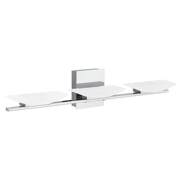 Eglo Metrass 3 3-Light 27.5-in LED Chrome Modern/Contemporary Vanity Light