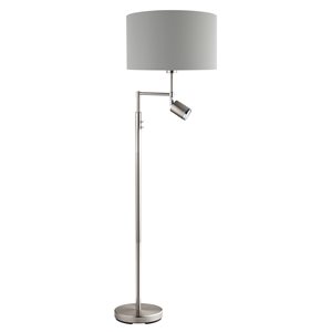 Eglo Santander 59.88-in Matte Nickel Shaded Floor Lamp