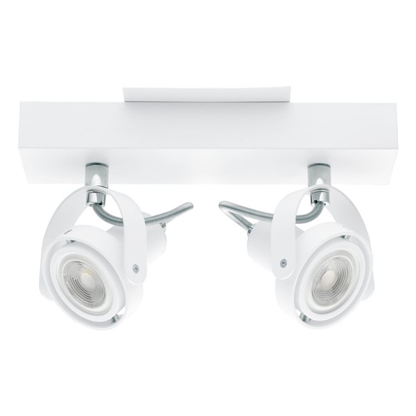 Eglo Novorio 1 2-Light 8.63-in White Dimmable Standard Fixed Track Light Kit