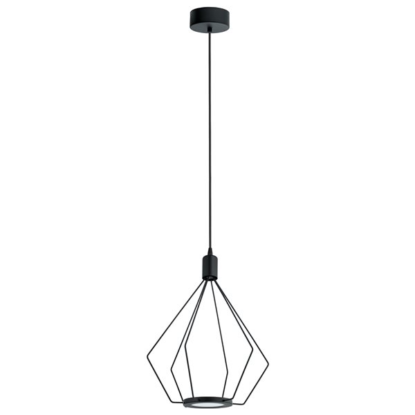 Eglo Cados Black 1-Light Modern/Contemporary Geometric Integrated LED Medium Pendant Light