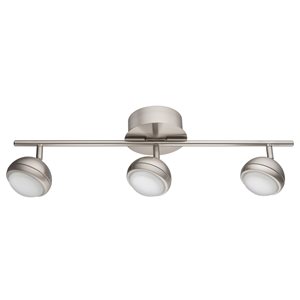 Eglo Lombes 3-Light 23-in Matte Nickel Dimmable Integrated LED Fixed Track Light Kit