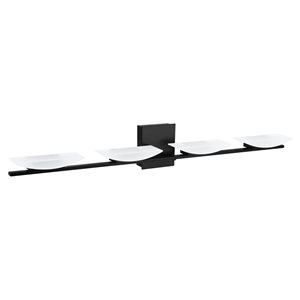 Eglo Metrass 3 4-Light 39.38-in LED Black Modern/Contemporary Vanity Light