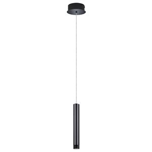 Petit luminaire suspendu moderne et contemporain Raparo par Eglo avec 1 lumière à DEL intégrée, nickel noir