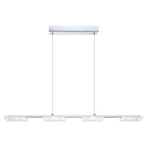 Eglo Cartama Chrome 4-Light Modern/Contemporary Linear Integrated LED Large Kitchen Island Light