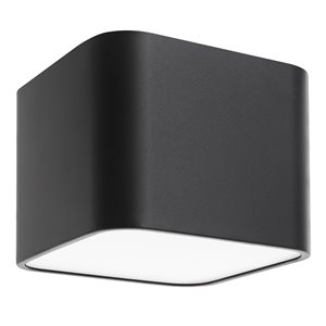 Eglo Grimasola 5.5-in Black Modern/Contemporary LED Flush Mount Light