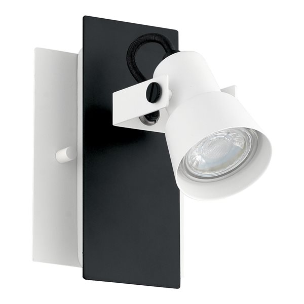 Eglo Trillo LED 4.5-in W 1-Light Black/White Modern/Contemporary Wall Sconce