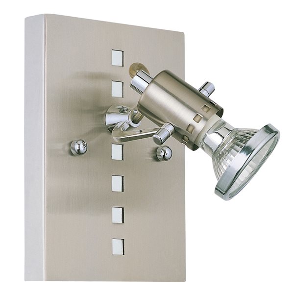 Eglo Fizz 4.5-in W 1-Light Matte Nickel/Chrome Modern/Contemporary Wall Sconce