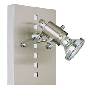 Eglo Fizz 4.5-in W 1-Light Matte Nickel/Chrome Modern/Contemporary Wall Sconce