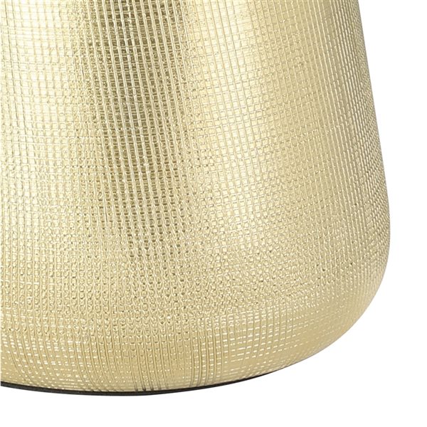 Eglo Manalba 1 11.75-in Gold Incandescent In-Line Standard Table Lamp with Fabric Shade