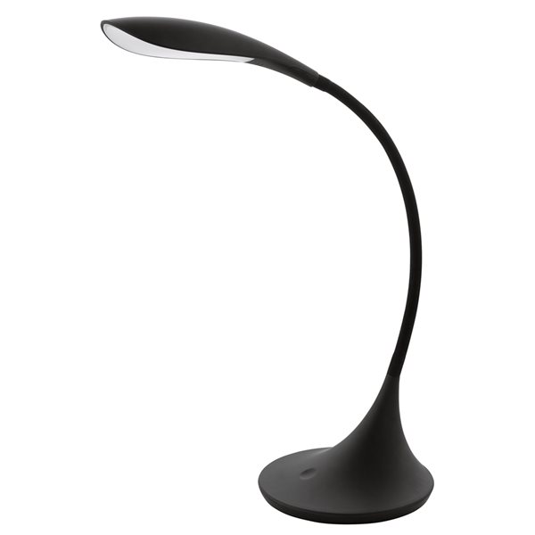 Eglo Dambera 14.75-in Adjustable Matte Black Touch Swing-Arm LED Desk Lamp