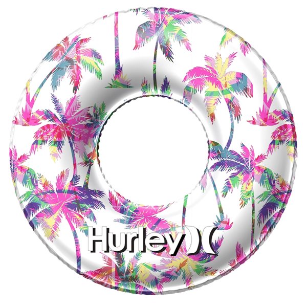 Image of Hurley | 32.5-In Inflatable Swim Ring - Pink Palm Tree Design | Rona