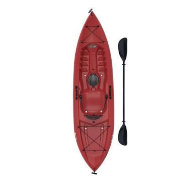 Lifetime Tamarack 120-in Angler Kayak with Paddle - Red 90486