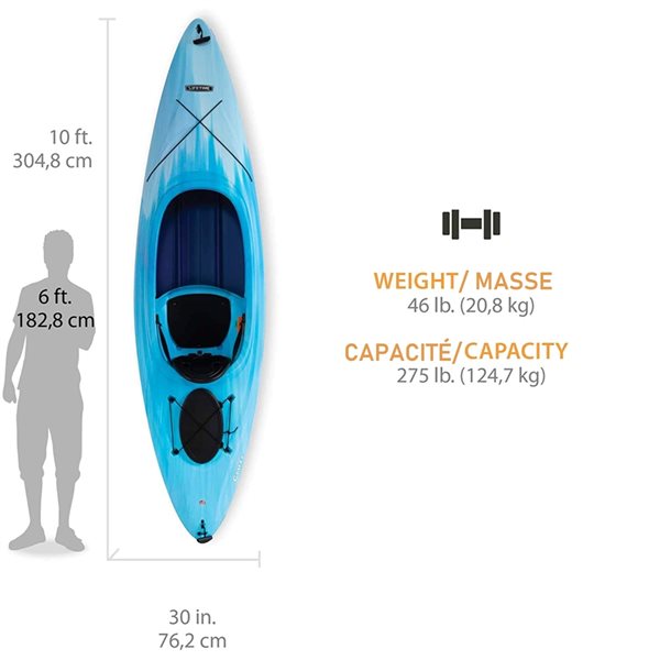 LIFETIME Cruze 120in SitIn Kayak with Paddle Turquoise 90748 RONA