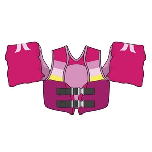 Hurley Toddler Flotation Vest with Shoulder Floaties - Pink