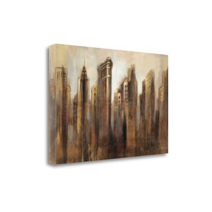 Impression sur toile «Flatiron Skyline» par Silvia Vassileva de Tangletown Fine Art, 34 po x 23 po