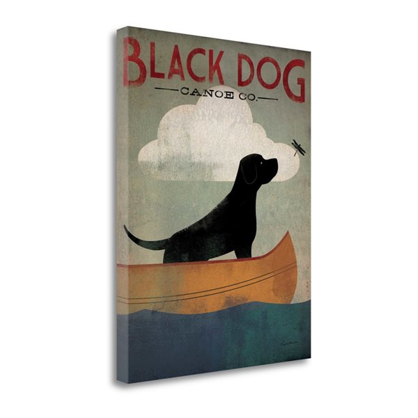 Tangletown Fine Art "Black Dog Canoe" by Ryan Fowler 25in x 32in