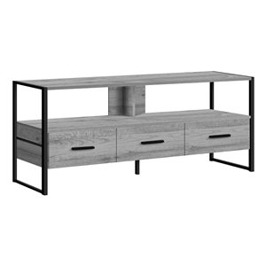 Monarch Specialties 48-in Grey Faux Wood TV Stand