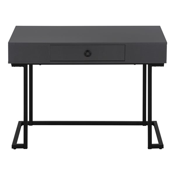 Bureau d’ordinateur gris par Monarch Specialties moderne/contemporain de 41,75 po