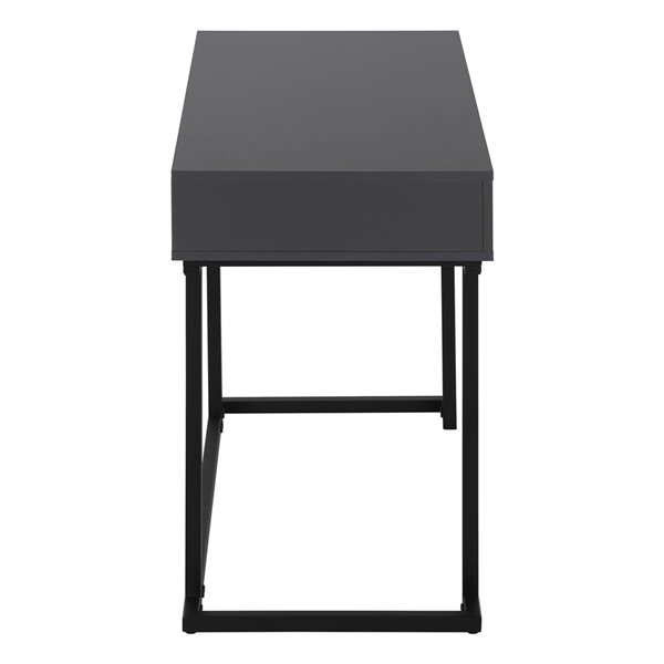 Bureau d’ordinateur gris par Monarch Specialties moderne/contemporain de 41,75 po