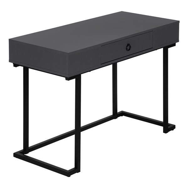 Monarch Specialties 41.75-in Grey Modern/Contemporary Computer Desk