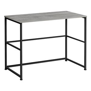 Bureau d’ordinateur moderne/contemporain par Monarch Specialties de 40 po, effet de bois gris