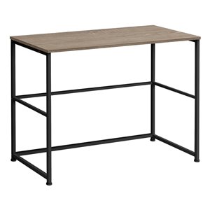 Bureau d’ordinateur moderne/contemporain par Monarch Specialties de 40 po, effet de bois taupe foncé