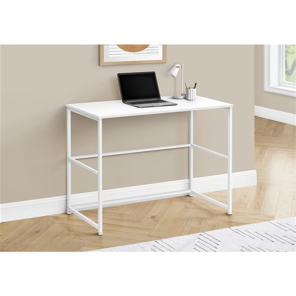 Monarch Specialties White 40-in Modern/Contemporary Computer Desk