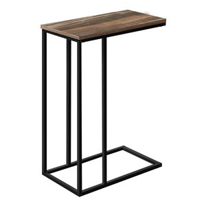 Monarch Specialties Brown Faux Wood Composite Rectangular End Table