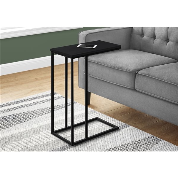 Monarch Specialties Black Composite Rectangular End Table