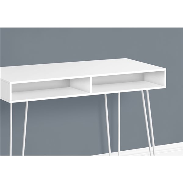 Monarch Specialties 40-in White Modern/Contemporary Computer Desk