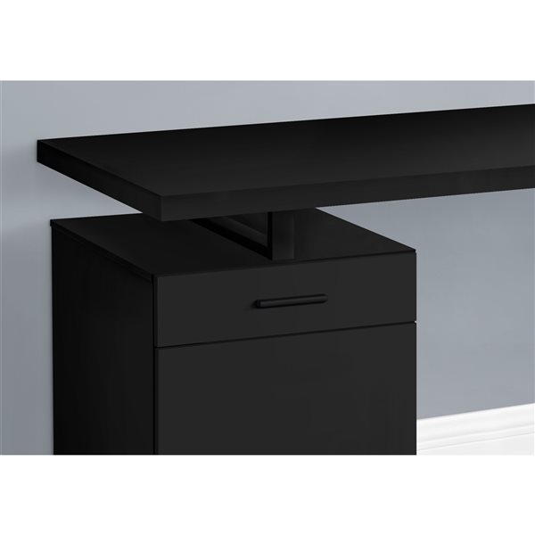 Bureau d’ordinateur noir par Monarch Specialties moderne/contemporain de 47,25 po