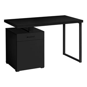 Bureau d’ordinateur noir par Monarch Specialties moderne/contemporain de 47,25 po