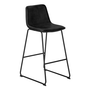 Monarch Specialties Black Faux Leather Contemporary Desk Chair